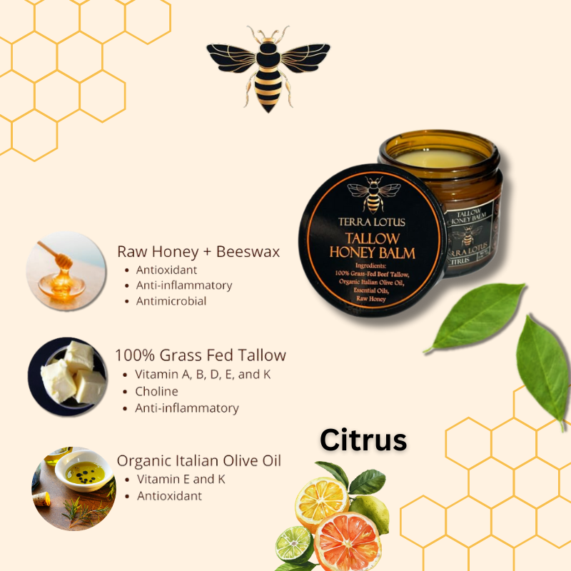 Beef Tallow Balm with Honey